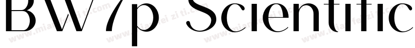 BW7p Scientific Nar字体转换